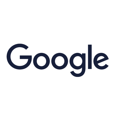 The image shows the Google logo, featuring the word "Google" in a simple, bold, and dark-colored sans-serif font on a light background.