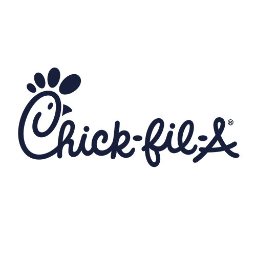 Chick-fil-A logo featuring the brand name in dark cursive letters, with the "C" stylized to resemble a chicken head, on a plain white background.