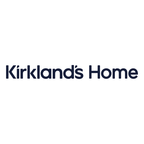Kirkland's Home logo in dark blue text on a light gray background.