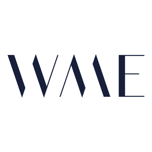 The image shows the WME logo, featuring the letters "WME" in a modern, stylized dark blue font on a light gray background.