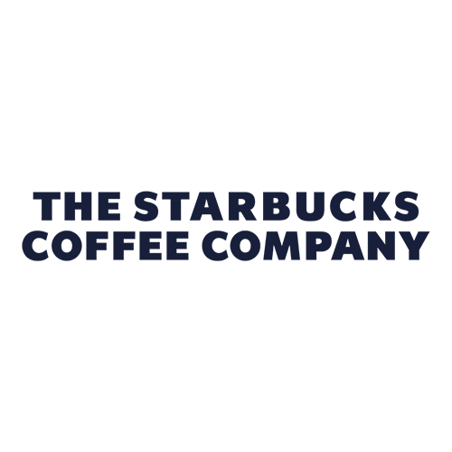 The Starbucks Coffee Company logo in dark blue capital letters